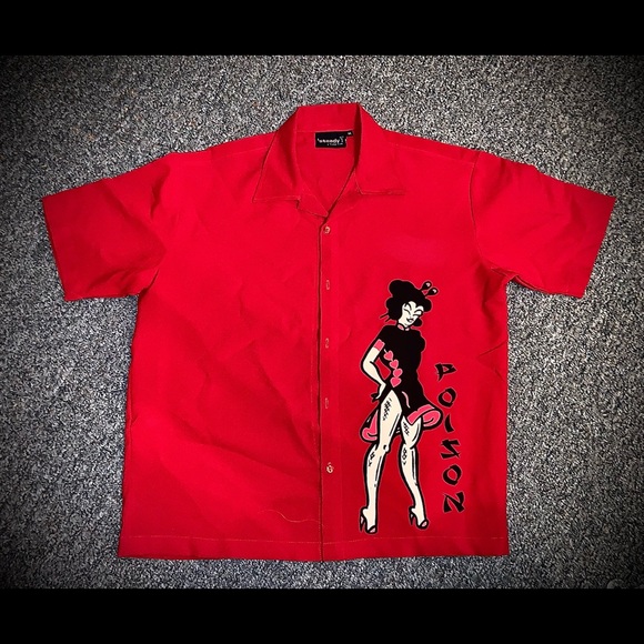 Steady Clothing Other - Vintage STEADY Lounge Shirt “Poison” Made In USA